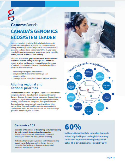Genome Canada 2-pager